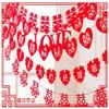 Decorative Flowers 3 M Hollow Pull Flower LOVE Non-woven Fabric Hi Word Garland Decor Banner Bunting For Wedding Event Marriage Room