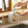 Förvaringsflaskor 300/500 ml badrums tvåldispensatorer påfyllningsbar schampo duschlotion tom flaska med presspump bärbar rese dispenser
