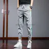 Designer Jeans Mens Summer Thin Ice Silk Casual Pantal
