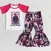 Одежда наборы моды Baby Girl Designer одежда с коротким рукавом Bell Bottom Bettive Spring Kids Boutique Оптовые набор