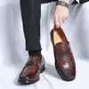Buty swobodne ręcznie robione męskie buty z mikrofibry do płaskiej platformy mokasyny oddychające okrągłe palce