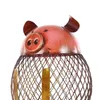 Dekoracyjne figurki metalowa świnia pieniężna Bank siatkowy Piggy Funkcjonalny z dolną czapką 11x10x14cm dekoracja stołowa dla baru barowego