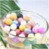 TETHETH SOOTHE 100 PC 15 mm MARBLE ROUND MARTHE SILE SILE BEADS BAMBINA TEETHING GIODO GIODO BPA ACCESSORI CACCOLA DELLE