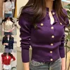 Magliette da donna Pulsini per perle finto casual Cucca per cappotto a maglia a maglia Sfrigo Single Shorted Coa Ladies Clothes