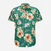 Coton de haute qualité Mente Hawaiian Shirt imprimé à manches courtes à grande taille Hawaii Men de plage Shirts floraux multiples hauts de motif plus taille 3xl