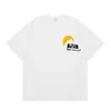 RHUDE Camiseta Designer Tee Moda de luxo masculino Tshirts Summer Novo marca High Street Print Logo Cotton Round Neck Casual Versátil Manga curta