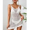 Swimwear Women Womens Sexy Crochet Beach Robe See-Through Beachwear Pareo Swimsuit Woman Bathing Bathing Robe Robe Beach Cover Up Femmes Holiday D240429