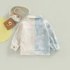 Jackets Focusnorm 2-7y Fashion Autumn Kids Boys Causal Jacket Outsed Weer Tie-Dye Gedrukte lange mouw met één borsten denim Coats