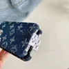 Vackra iPhone -telefonfodral 15 14 Pro Max Luxury Textile Jeans LU Card Purse Hi Quality 18 17 16 15Pro 14Pro 13Pro 13 12 11 Designer Case With Logo Box MG MG