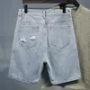 Short en jean déchiré pour hommes décontractés décontractés, shorts en vrac d'été, bleu clair, gris foncé, taille 28-48 pour 50-142 kg de gros