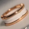 Luxurys designers ring keramiska ringar för kvinnor män n versi rosguld och sier pläterade toppnivå engagemangsengagemang smycken damer gåva trevligt 863m#