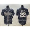 Jerseys Vêtements Yankees Co Branded Jersey # 22 Soto Broidered Elite Fan