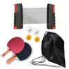 Tabel tennisracket Set draagbare telescopische ping pong peddelset met intrekbaar netto 240419