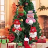 パーティーサプライズクリスマスツリーハンギングペンダントサンタクローススノーマンエルクドールドールクラフト装飾品年ギフトクリスマスホームデコレーション