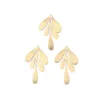 Collane a ciondolo 10pcs in ottone grezzo 7 petali Floro fiore a foglia lunghi 1,5 mm per fari per le orecchie fai-da-te che producono gioielli.