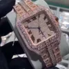 Beste kwaliteit Hip Hop Aangepaste ijs uit Moissanite voor mannen VVS Diamond Watch Gift