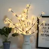 Nattljus 73 cm 20LEDS Simulering Orchid Bouquet Light String String LED DESKTOP VASE FLOWS LAMP för bröllopsår Holiday Party Decor