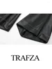 Pantalon féminin Trafza 2024 Automne femme Fashion FAUX PANT PANT SOLID