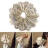 Clips de cheveux Elegant Lace Srunchies For Women Grand bande de cheveux élastique Scrunchy Bobbles French Bobbles