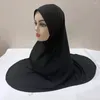 Etnische kleding H124 Volwassenen Hoge kwaliteit Big Size Muslim hijab sjaal met kin gedeelte Islamitische hoofddoekhoeden Armia trekt op de hoofdpool tulband