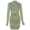 Casual Dresses Nibber Y2K Elegant Ruched Mini Dress Women