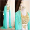 두바이 모로코의 민족 의류 청록색 8 화이트 카프탄 파라 샤 아바야 드레스는 매우 세련되고 트렌디합니다.