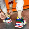 Casual Shoes Stylish Women Lovers Leather Dad Platform Chunky Sneakers Harajuku Flat Tjock Sole Tenis Wedge White Basket Walking