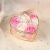 Dekorative Blumen Rose Geschenkbox Seife Blume künstlicher Herz Eisen Korb Geburtstag Hochzeit Mutter Valentinstag Geschenke