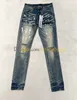 24 Newest designer jeans mens skinny jeans Black Skinny Stickers Light Wash Ripped Motorcycle Rock Revival Joggers True Religions Purple Jeans