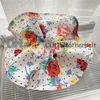 Flower Print Hair Sings Fashion Designer Hair Ties for Women Girl Girl High Elastic Ponytail Herder Hair Rubbers Bands