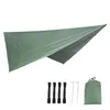 Hammock portátil de acampamento de nylon líquido com mosquito com chuva impermeável Tarpo de dossel para a cama ao ar livre dormindo 240417