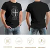T-shirt maschile Saint Benedict Medal Preghiera (Nera) T-Shirt T-shirt Assini anime Maglietta bianca Mano Mens extra grande maglietta Large T-shirtl2403