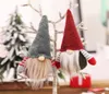 Christmas fait à la main Gnome suédois scandinave tomte santa nisse nordique en peluche elfe table de jouets ornement de Noël décorations d'arbre Selli4909907