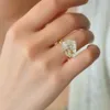 Ringos de cluster 1-2 cm de pedra natural anel irregular de geme mineral ametista rosa quartzo jóias de fluorite de tecido ajustável tecido de mão