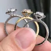 Provenza all'ingrosso anello di moissanite argento oro placcato 1ct 2ct 3ct diamond Halo Factory Prezzo