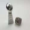 Bandringe 2023 Kansas Chieftain -Meisterschaftsring mit 10 cm Super Bowl Trophy Inschrift Set RM81