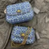 أكياس كتف Olay Chambray New Small Pillow Bag Bag Madison Squilted Quilted