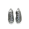 Chaussures décontractées printemps automne single léopard têtes rondes plats plats couleurs solides grandes taille pour femmes mots de femmes c1281