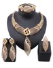 Trendy Nigerian African Beads Jewelry Sets Crystal Necklace Earrings Bangle Ring Party Wedding Dubai Jewellry Set4467163