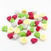 Dekorativa blommor Simulerade mat Strawberry Kiwi Banana Fruit Cut Up Model Salad Plate Cake Diy Accessories Decoration