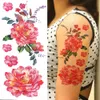 3d Lily Flower Tatouages temporaires pour femmes Adultes Rose Lotus Anemone Tatouer Sticker Fake Half Masheve Aquarement Tatoos 240423