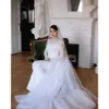 Беспочки великолепные длинные рукава для платья свадебные платья свадебные платья с съемным поездом саудовской арабской невесты es
