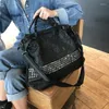 Abendtaschen Schwarze große Hobo Frauen Dessinger Geldbörsen und Handtaschen Luxus Punk Niet weiche Umhängetasche Motorrad weibliche Großkapazität Tasche