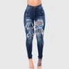 Jeans feminino feminino alongamento magro rasgado hole lavado mãe fêmea feminina jeggings high waist lápis y2k calças calças