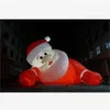 Festivalwerbung aufblasbare Weihnachtsfeier Pater Santa Claus Ballon Kletterstil auf dem Boden, das für Ihr Geschäft angepasst wurde