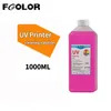잉크 리필 키트 FCOLOR 300ML 강한 UV DTF XP600 L1600 TX800 1390 프린터 액체를위한 강력한 UV DTF 세정 솔루션