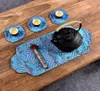 Son lüks küçük masa koşucusu çay masa bezi Çin ipek placemats yüksek uçlu brokar yemek masası mat koruyucu pedi boyutu 48x29330003