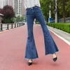Jeans femminile gemutlich su dimensioni donne pantaloni bagliori di denim snello gamba larga da donna pantaloni da donna 38 40