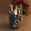 Candle Holders penna hållbart miljövänligt trähantverk kreativa multifunktionella julrekvisita bas fast trä vintage