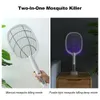 Electric Bug Zapper Racket Mosquito Killer Fruit Fly Swatter Zap LED Lighting Lamp 3 Layer Safety Mesh Safe to Touch 240415